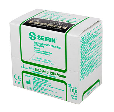 Seirin J-Type Acupuncture Needles, size , box of 100 needles