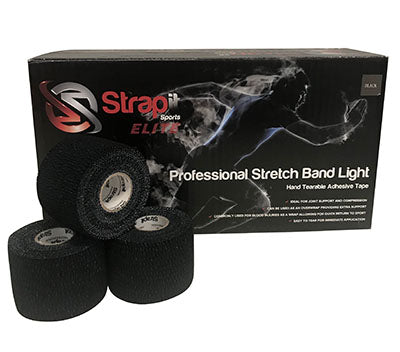 Strapit Elite, Professional Stretchband Light, Black, 2 in x 7.5 yds, Box of 24